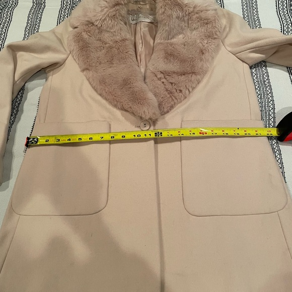 Zara Basic SzM Fur Collar Blazer Coat - Picture 5 of 6